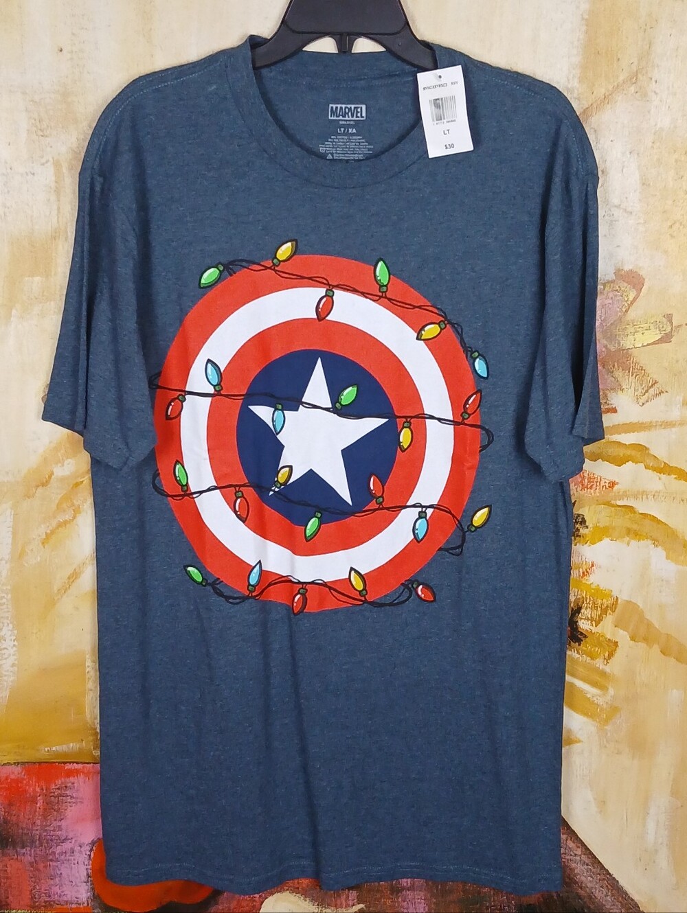 Marvel Captain America Christmas Tee LT 3XLT 4XL